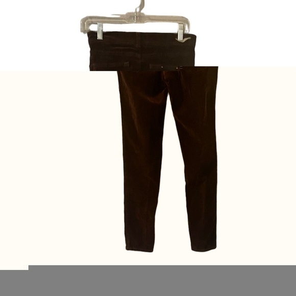Pilcro & The Letterpress Serif Velvet Maroon Skinny Pants Jeans Size 26 Women's - Picture 2 of 7